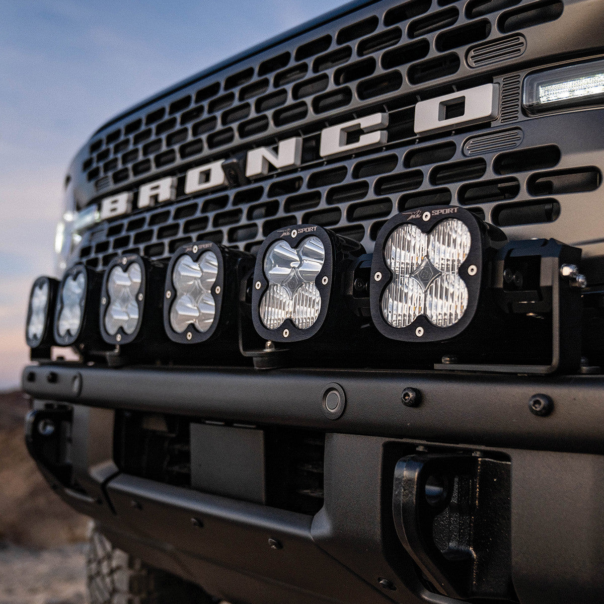 Baja Designs XL Linkable Bumper Light Kit, OE Steel Bumper - Ford Bronco 2021-2026, Bronco Raptor 2022-2026