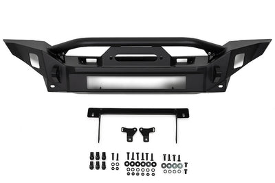 DV8 Offroad FS-7 Mid-Width Front Winch Bumper with Bull Bar (FBJL-07)
