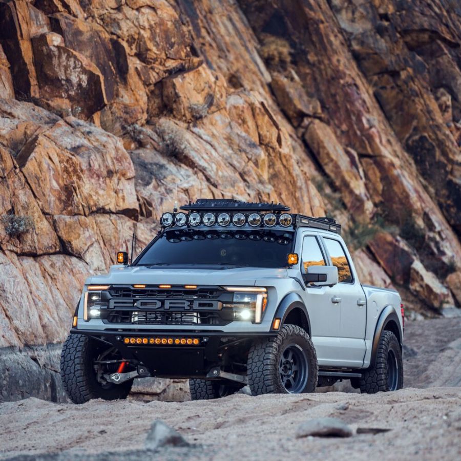 KC HiLiTES Platform One Roof Rack with 360° Lighting - Ford F-150/Raptor 2015-2026