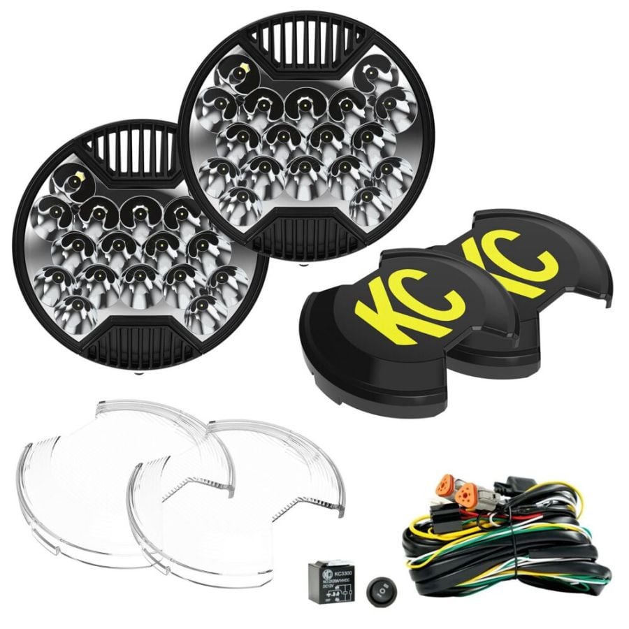 KC HiLiTES SlimLite 8-inch LED - Master Kit - Pair