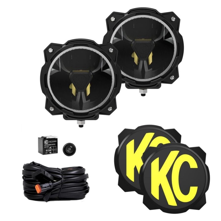 KC HiLiTES Gravity Titan 6-inch LED Pair Pack - SAE Driving Beam