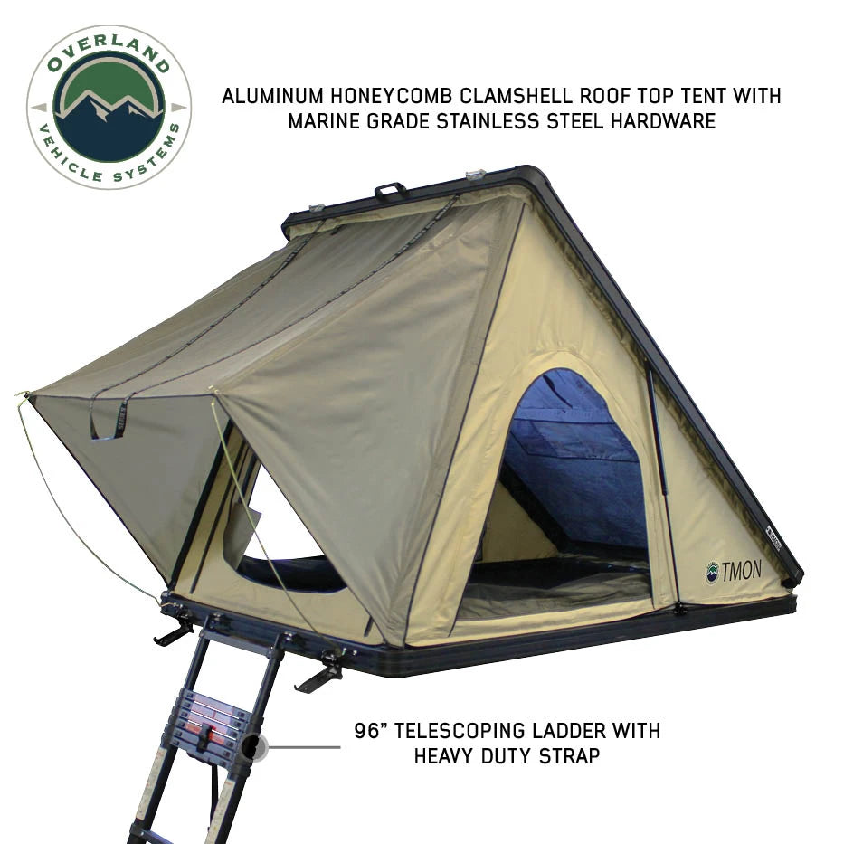 OVS LD TMON Aluminum Clamshell Rooftop Tent – 2 Person