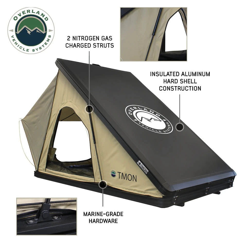 OVS LD TMON Aluminum Clamshell Rooftop Tent – 2 Person