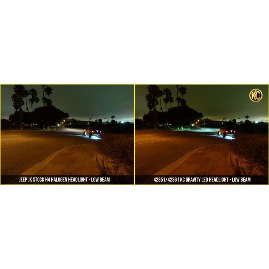 KC HiLiTES 7-inch Gravity LED Pro DOT Headlight Pair