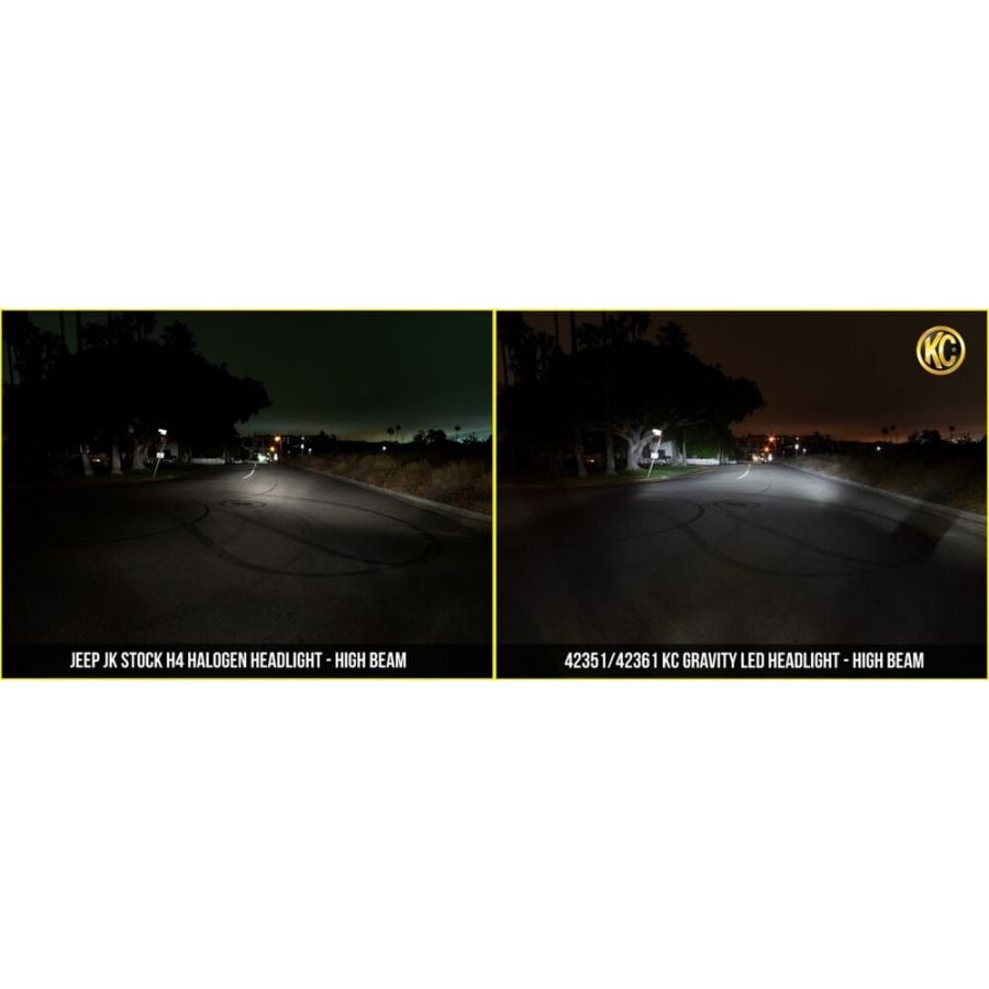 KC HiLiTES 7-inch Gravity LED Pro DOT Headlight Pair