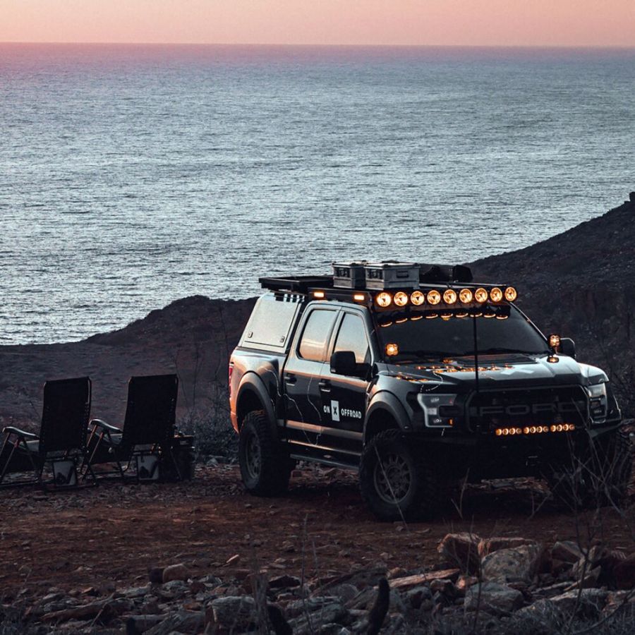 KC HiLiTES Platform One Roof Rack with 360° Lighting - Ford F-150/Raptor 2015-2026