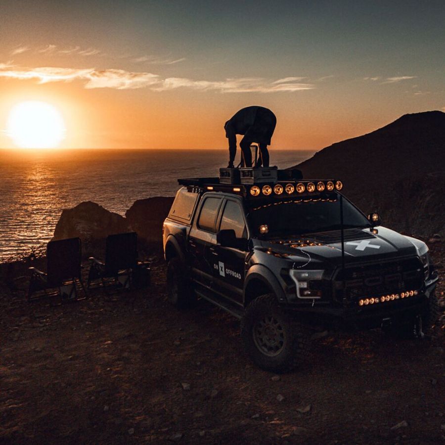 KC HiLiTES Platform One Roof Rack with 360° Lighting - Ford F-150/Raptor 2015-2026