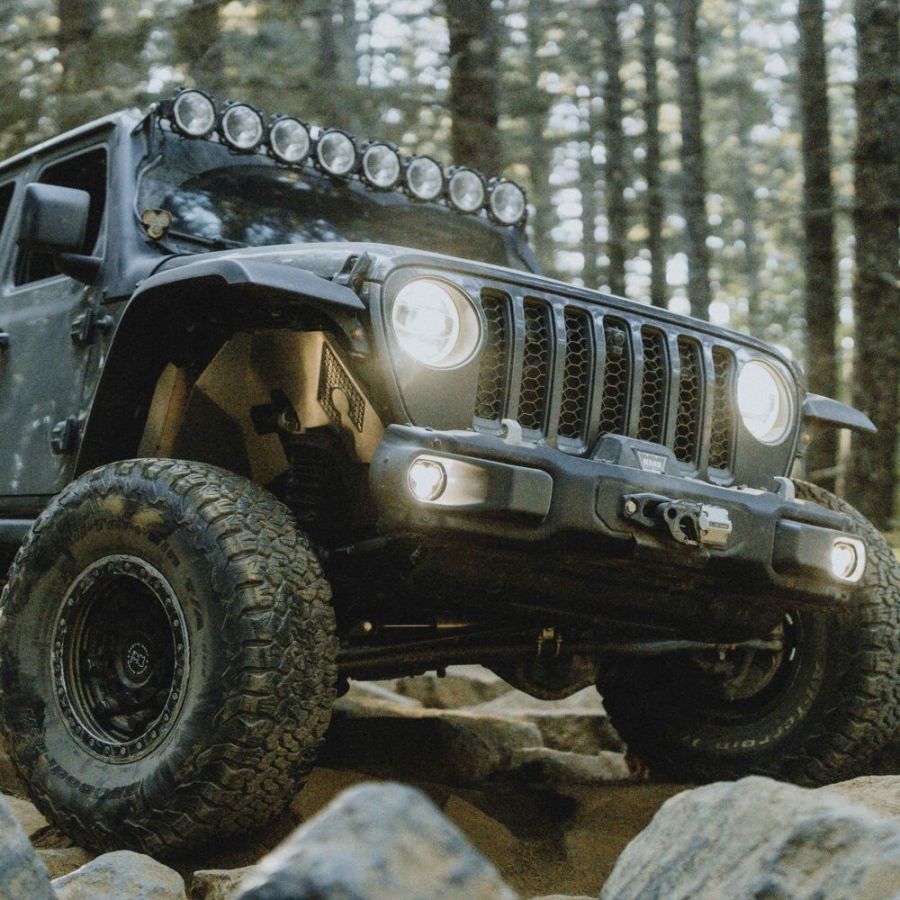 KC HiLiTES FLEX ERA 3 Dual Mode SAE Fog LED Light Pods - Jeep JK/JL/JT Steel Bumpers