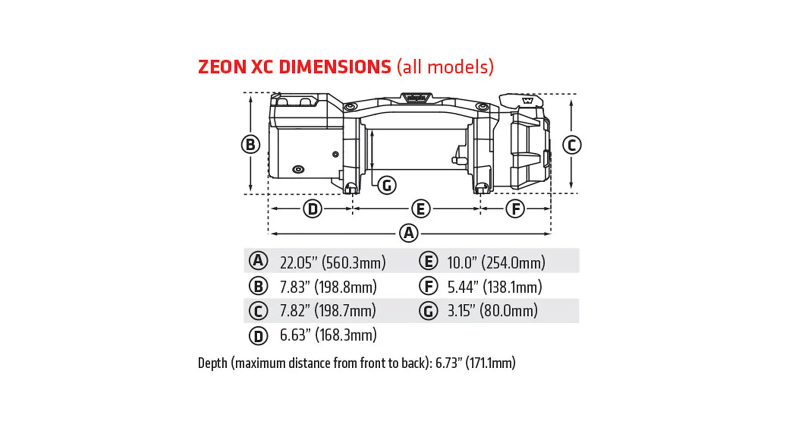 WARN ZEON XC 14-S Winch – 14,000 lb – Synthetic Rope