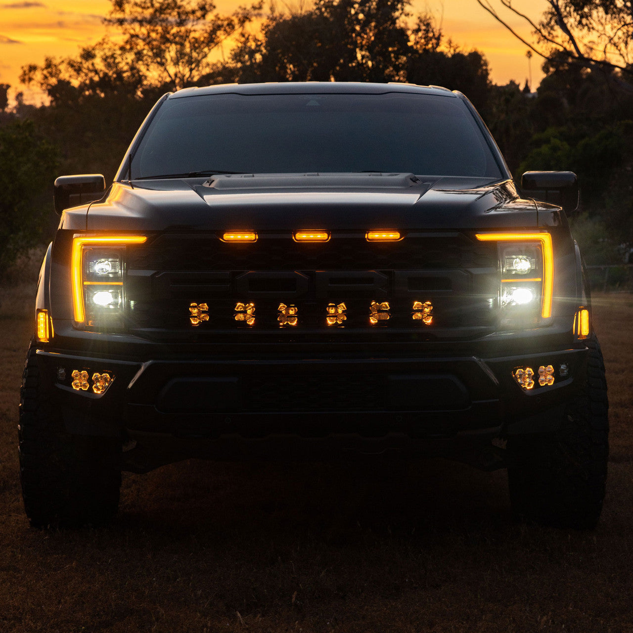 Baja Designs Squadron 2.0 Pro Behind-the-Grille Light Kit - Ford F-150 Raptor 2021-2026, Raptor 37/R 2024-2026