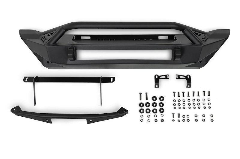 DV8 Offroad FS-15 Stubby Front Winch Bumper with Bull Bar (FBJL-11)
