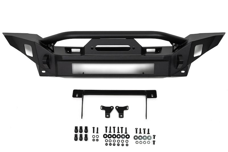 DV8 Offroad FS-7 Mid-Width Front Winch Bumper with Bull Bar (FBJL-07)
