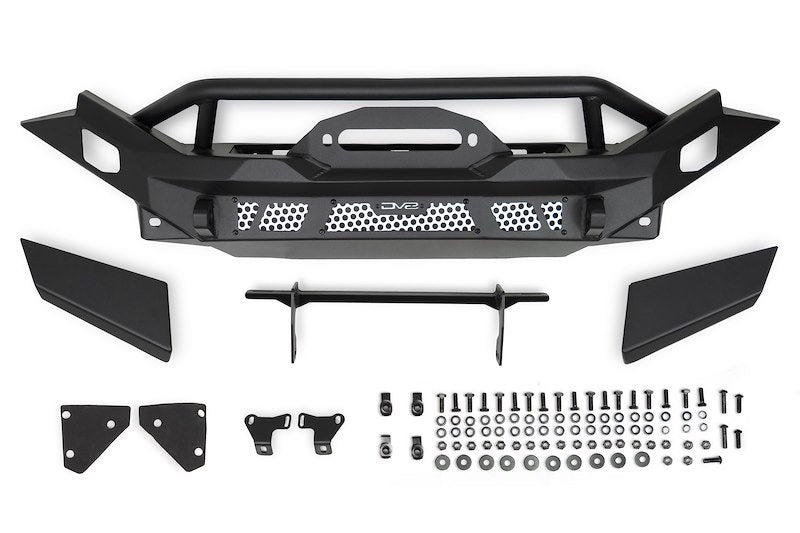 DV8 Offroad MTO Series Front Winch Bumper – Full Width Steel Front Bumper for Jeep Wrangler & Gladiator (FBJL-12)