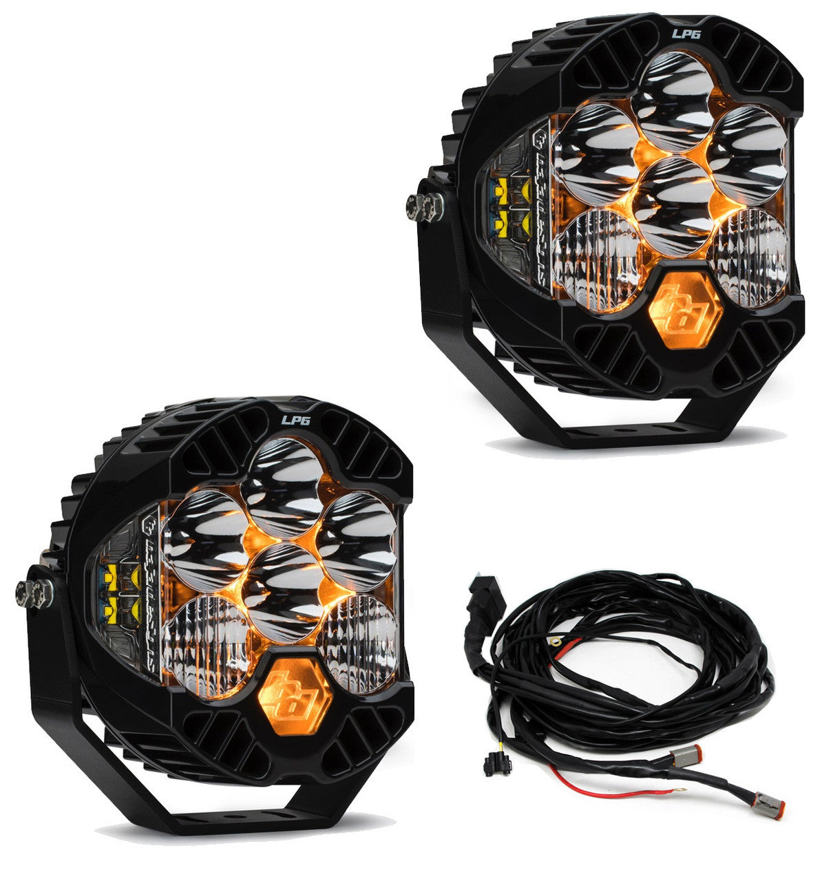 Baja Designs LP6 Rubicon Steel Bumper LED Light Kit - Jeep Gladiator 2020-2026, Wrangler JL 2018-2026