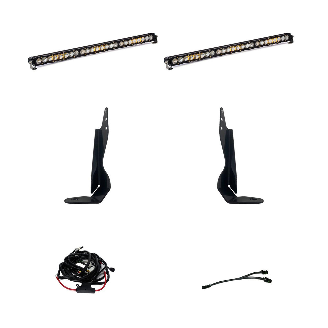 Baja Designs Dual S8 30" Behind-the-Grille Light Bar Kit - GMC Sierra 2500HD / 3500HD 2020-2023
