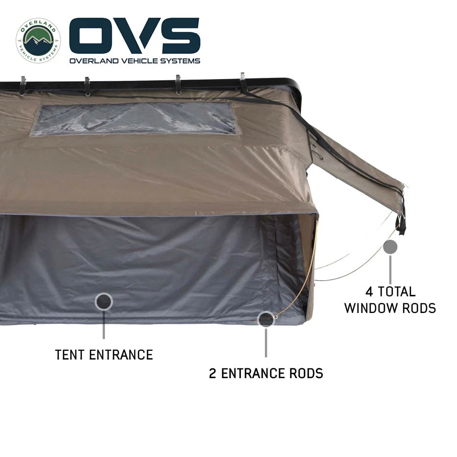 OVS HD Bushveld 4-Person Cantilever Hard-Shell Rooftop Tent