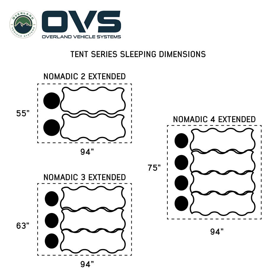 OVS HD Nomadic 2 Extended Soft-Shell Rooftop Tent – 2 Person