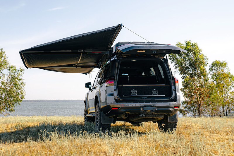 Ironman 4x4 DeltaWing 270 Freestanding Awning with LED Lighting - 7.5 ft. - Gray