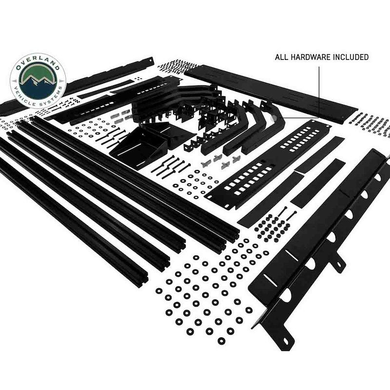 OVS Discovery Truck Bed Rack System – Adjustable Aluminum Overland Rack for Mid-Size Trucks