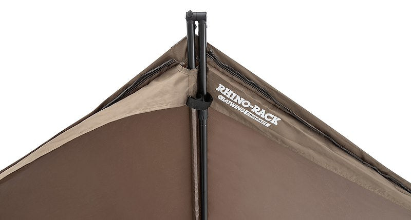 Rhino-Rack Batwing Compact Awning - Left Side Mount - 79 in. x 79 in. - Gray