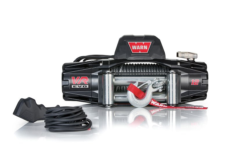 WARN VR EVO 12 Winch – 12,000 lb Capacity | Steel Cable | Wireless Remote | IP68 Waterproof (103254)