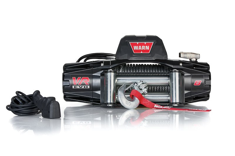 WARN VR EVO 8 Synthetic Rope Winch – 8,000 lb Capacity | Wireless Remote | IP68 Waterproof (103250)