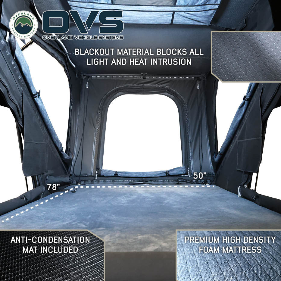 OVS XD K2 Dual-Action Aluminum Clamshell Rooftop Tent – 2 Person